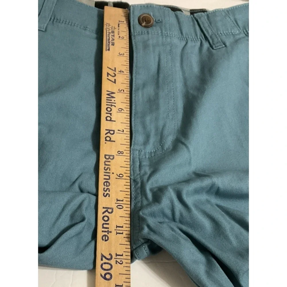 Lot of 2 Iron Co. Men's Chino Shorts Size 32 Sage Green Slate Blue Flat Front